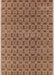 Mid-Century Modern Mahogany Brown Oriental Rug, urb459