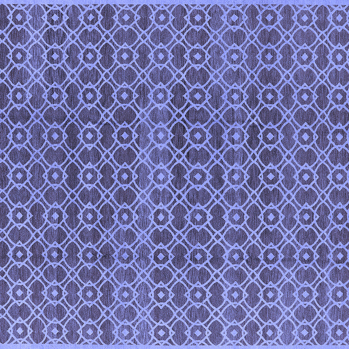 Square Machine Washable Oriental Blue Industrial Rug, wshurb459blu