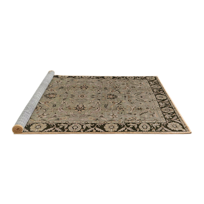 Sideview of Machine Washable Industrial Modern Sepia Brown Rug, wshurb460