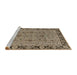 Sideview of Machine Washable Industrial Modern Sepia Brown Rug, wshurb460