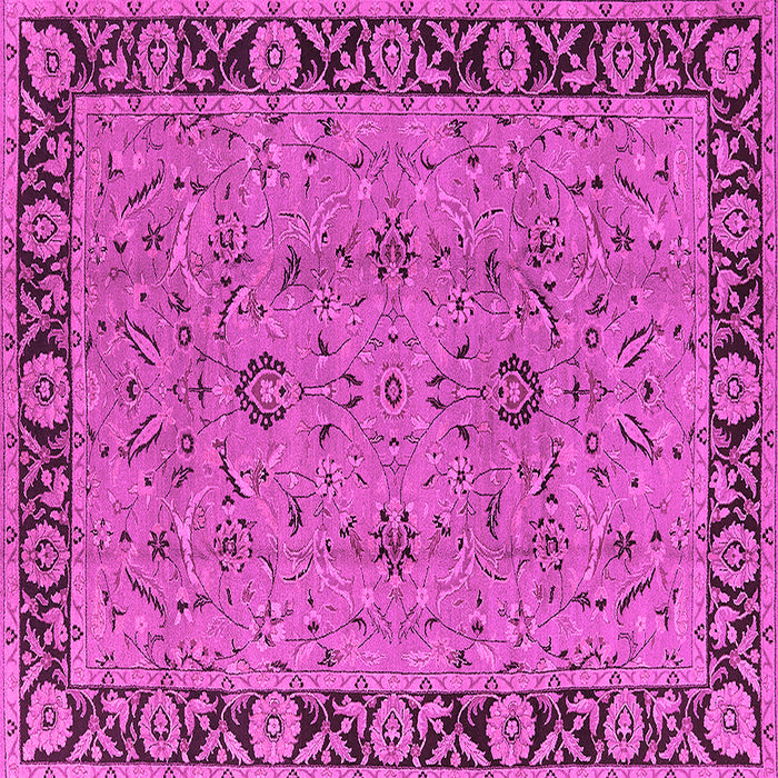Square Oriental Pink Traditional Rug, urb460pnk