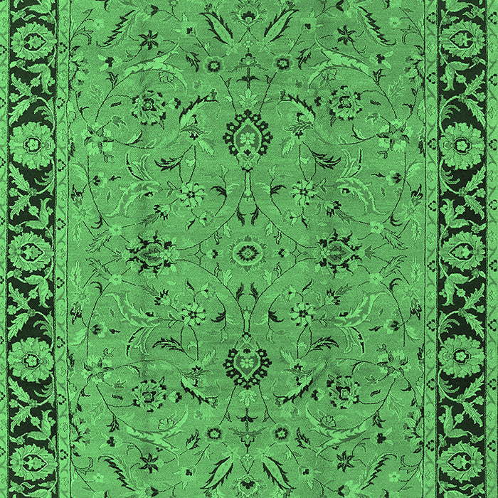 Oriental Emerald Green Traditional Rug, urb460emgrn