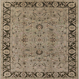 Square Machine Washable Industrial Modern Sepia Brown Rug, wshurb460