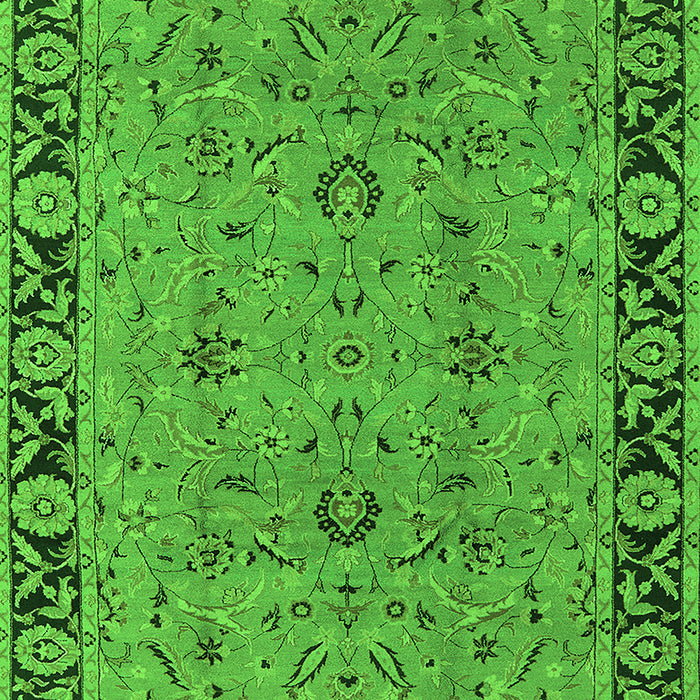 Oriental Green Traditional Rug, urb460grn