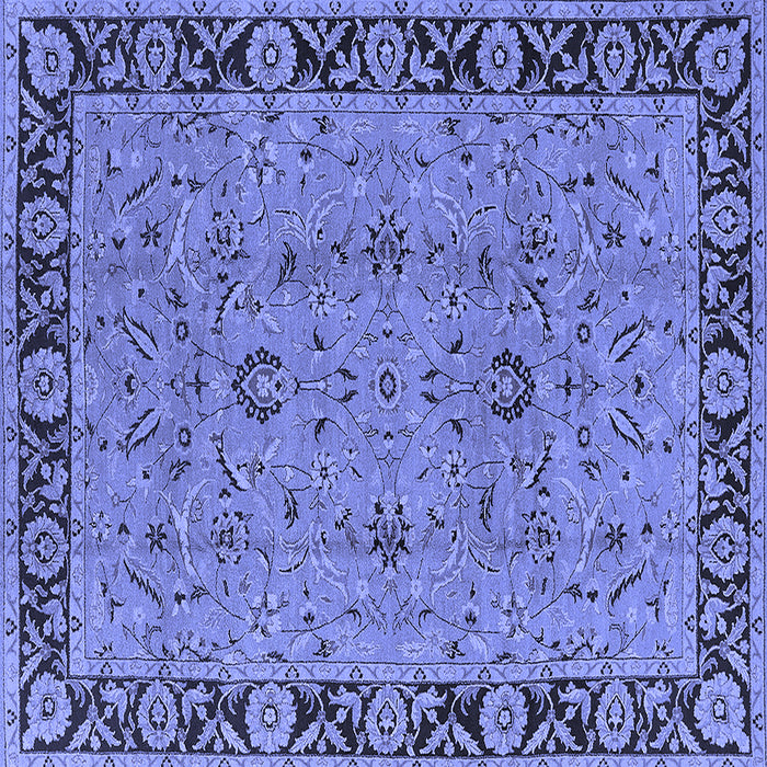 Square Oriental Blue Traditional Rug, urb460blu