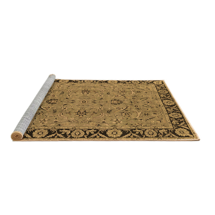 Sideview of Machine Washable Oriental Brown Traditional Rug, wshurb460brn