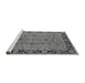 Sideview of Machine Washable Oriental Gray Traditional Rug, wshurb460gry