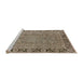 Sideview of Machine Washable Industrial Modern Camel Brown Rug, wshurb461