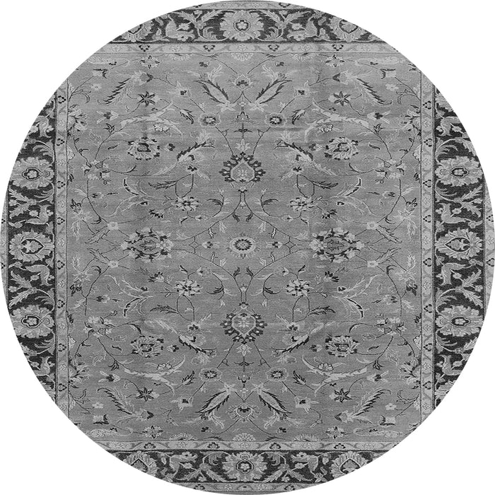 Round Oriental Gray Traditional Rug, urb461gry