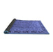 Sideview of Oriental Blue Traditional Rug, urb461blu