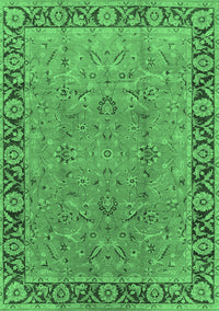 Oriental Emerald Green Traditional Rug, urb461emgrn
