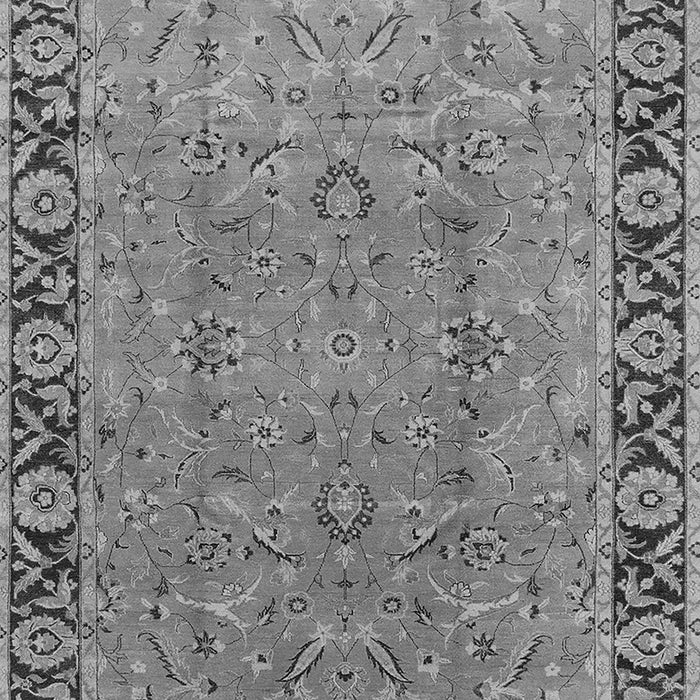Machine Washable Oriental Gray Traditional Rug, wshurb461gry