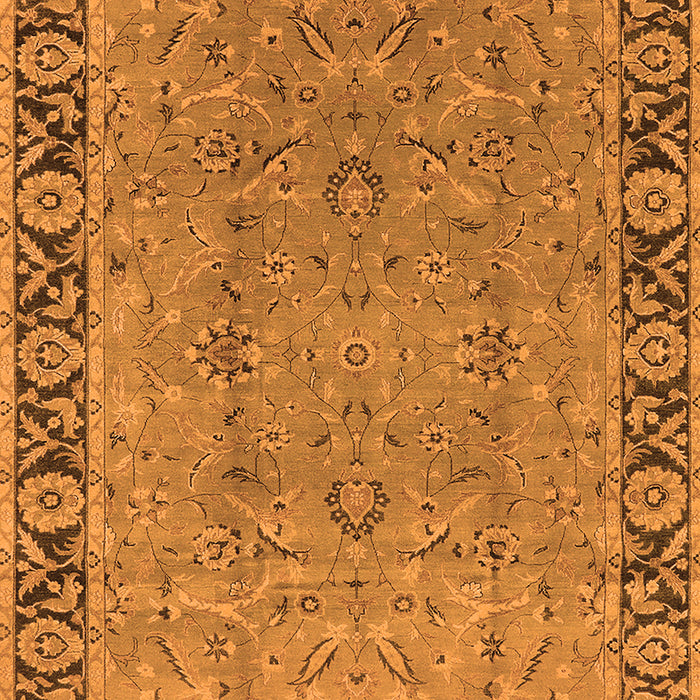 Machine Washable Oriental Orange Traditional Area Rugs, wshurb461org