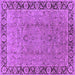 Square Oriental Purple Traditional Rug, urb461pur