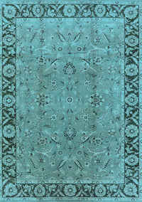 Oriental Light Blue Traditional Rug, urb461lblu