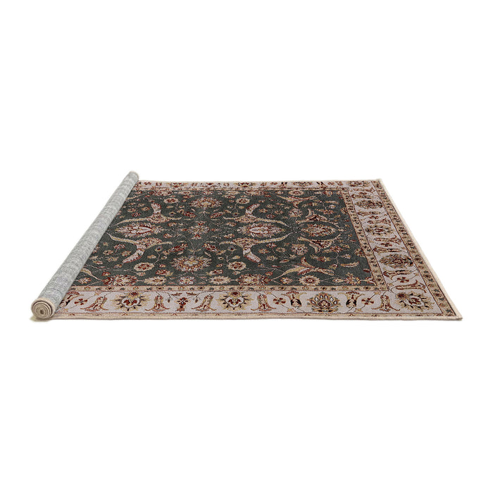 Sideview of Machine Washable Industrial Modern Dark Brown Rug, wshurb462