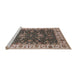 Sideview of Machine Washable Industrial Modern Dark Brown Rug, wshurb462