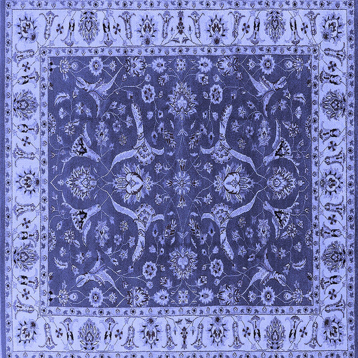 Square Oriental Blue Traditional Rug, urb462blu