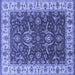 Square Oriental Blue Traditional Rug, urb462blu