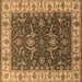 Square Oriental Brown Traditional Rug, urb462brn