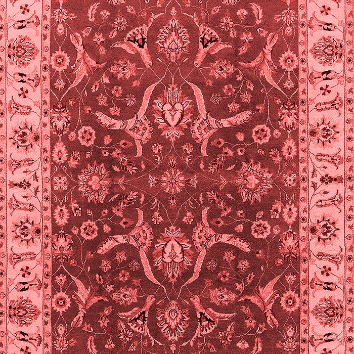 Machine Washable Oriental Red Traditional Rug, wshurb462red