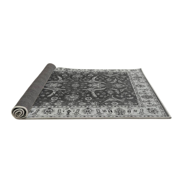Sideview of Oriental Gray Traditional Rug, urb462gry