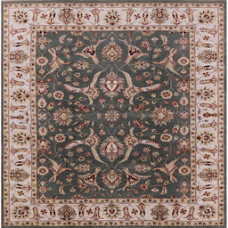 Square Machine Washable Industrial Modern Dark Brown Rug, wshurb462