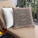 Front View of Mid-Century Modern Urban Square Dark Brown Throw Pillow, 18 inch by 18 inch, pwurb462