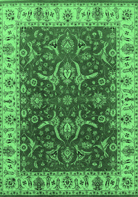 Oriental Emerald Green Traditional Rug, urb462emgrn