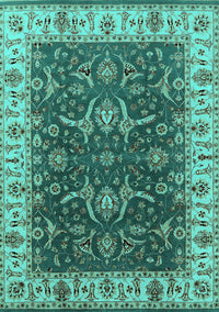 Oriental Turquoise Traditional Rug, urb462turq