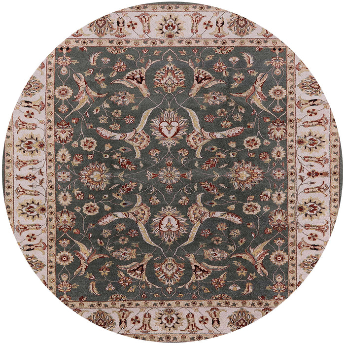 Round Machine Washable Industrial Modern Dark Brown Rug, wshurb462