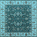 Square Oriental Light Blue Traditional Rug, urb462lblu