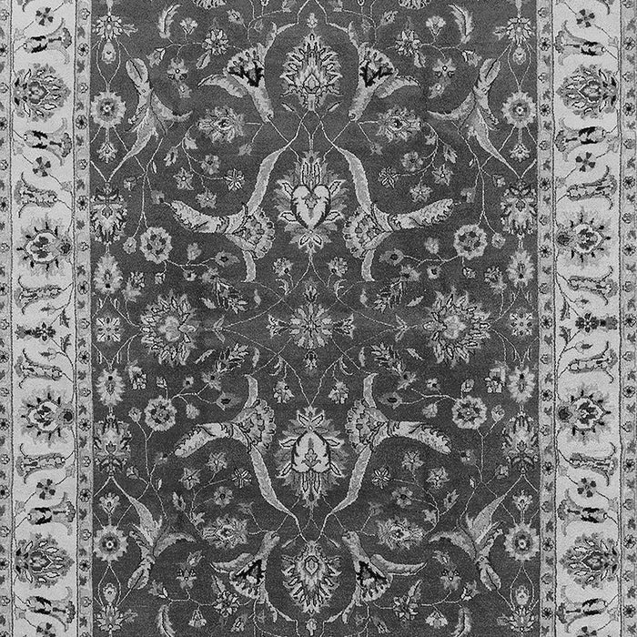 Machine Washable Oriental Gray Traditional Rug, wshurb462gry