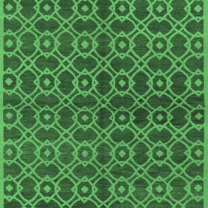 Machine Washable Oriental Emerald Green Industrial Area Rugs, wshurb463emgrn