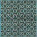 Square Oriental Light Blue Industrial Rug, urb463lblu