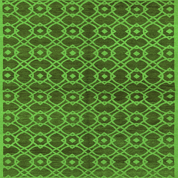Square Oriental Green Industrial Rug, urb463grn
