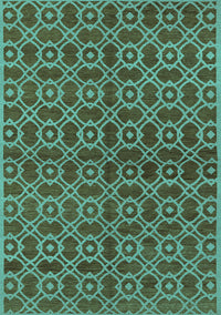 Oriental Turquoise Industrial Rug, urb463turq