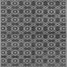 Square Machine Washable Oriental Gray Industrial Rug, wshurb463gry