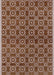 Mid-Century Modern Camel Brown Oriental Rug, urb463