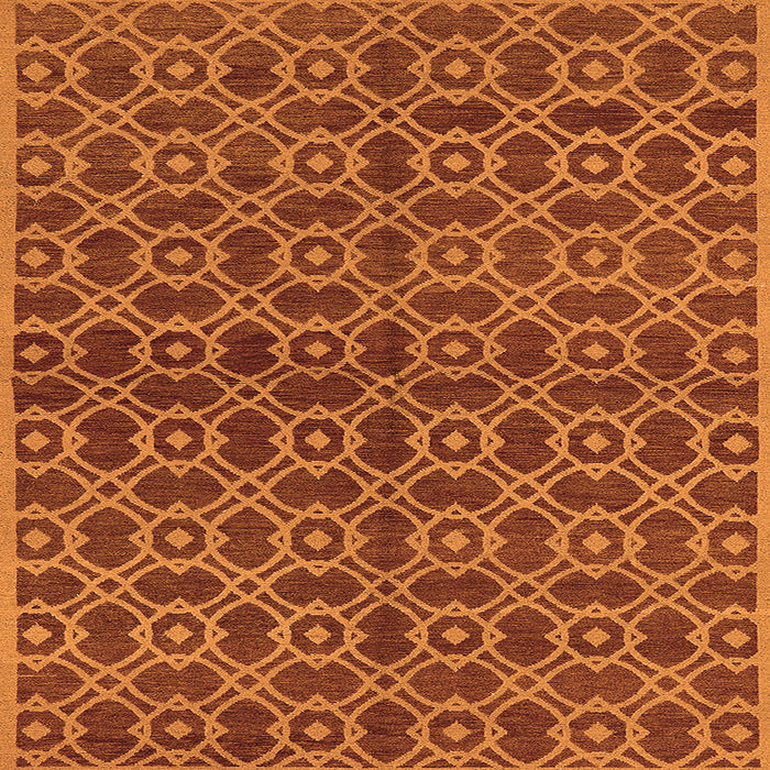 Square Oriental Orange Industrial Rug, urb463org
