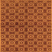 Square Oriental Orange Industrial Rug, urb463org