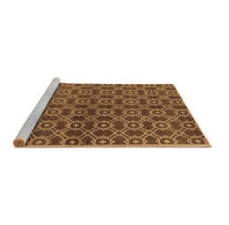 Sideview of Machine Washable Oriental Brown Industrial Rug, wshurb463brn