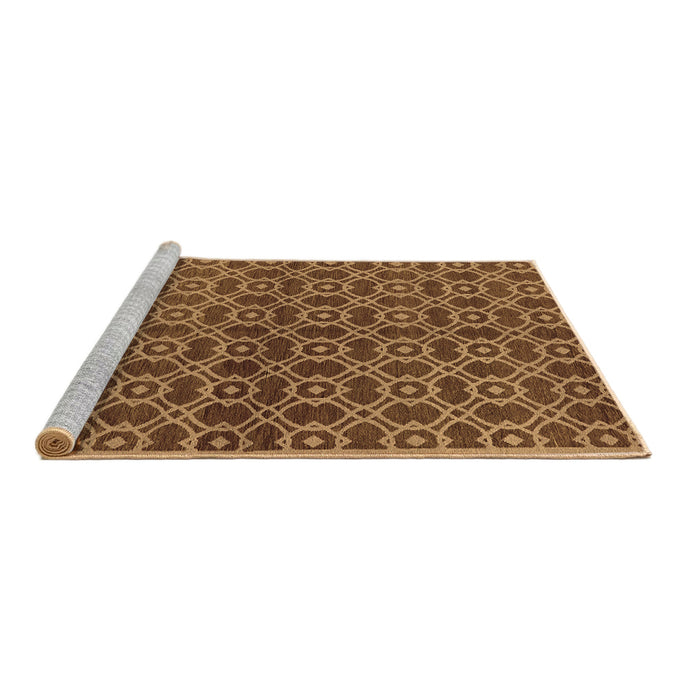 Sideview of Machine Washable Oriental Brown Industrial Rug, wshurb463brn