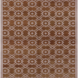 Square Machine Washable Industrial Modern Camel Brown Rug, wshurb463