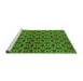 Sideview of Machine Washable Oriental Green Industrial Area Rugs, wshurb463grn