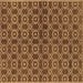 Square Machine Washable Oriental Brown Industrial Rug, wshurb463brn