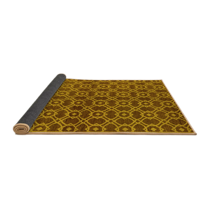 Sideview of Oriental Yellow Industrial Rug, urb463yw