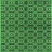 Square Oriental Emerald Green Industrial Rug, urb463emgrn