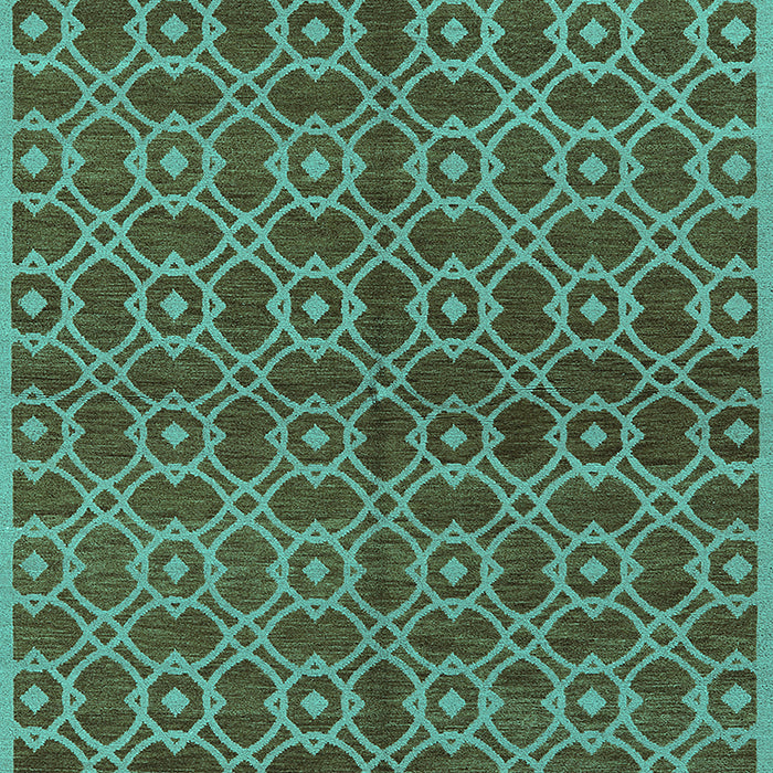 Machine Washable Oriental Turquoise Industrial Area Rugs, wshurb463turq