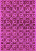 Machine Washable Oriental Pink Industrial Rug, wshurb463pnk